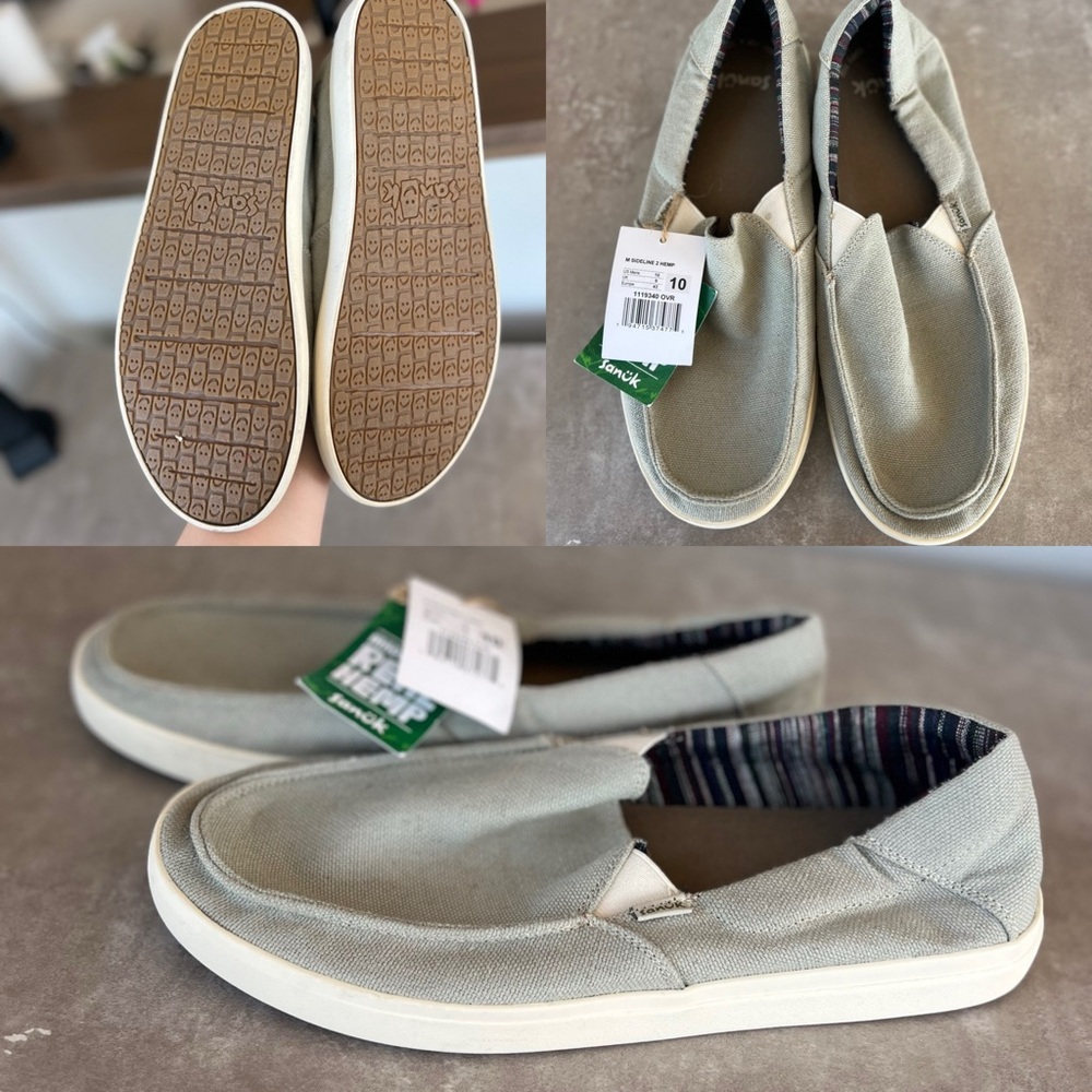 BNWT Sanuk Men’s Casual Canvas Slip-On Shoes